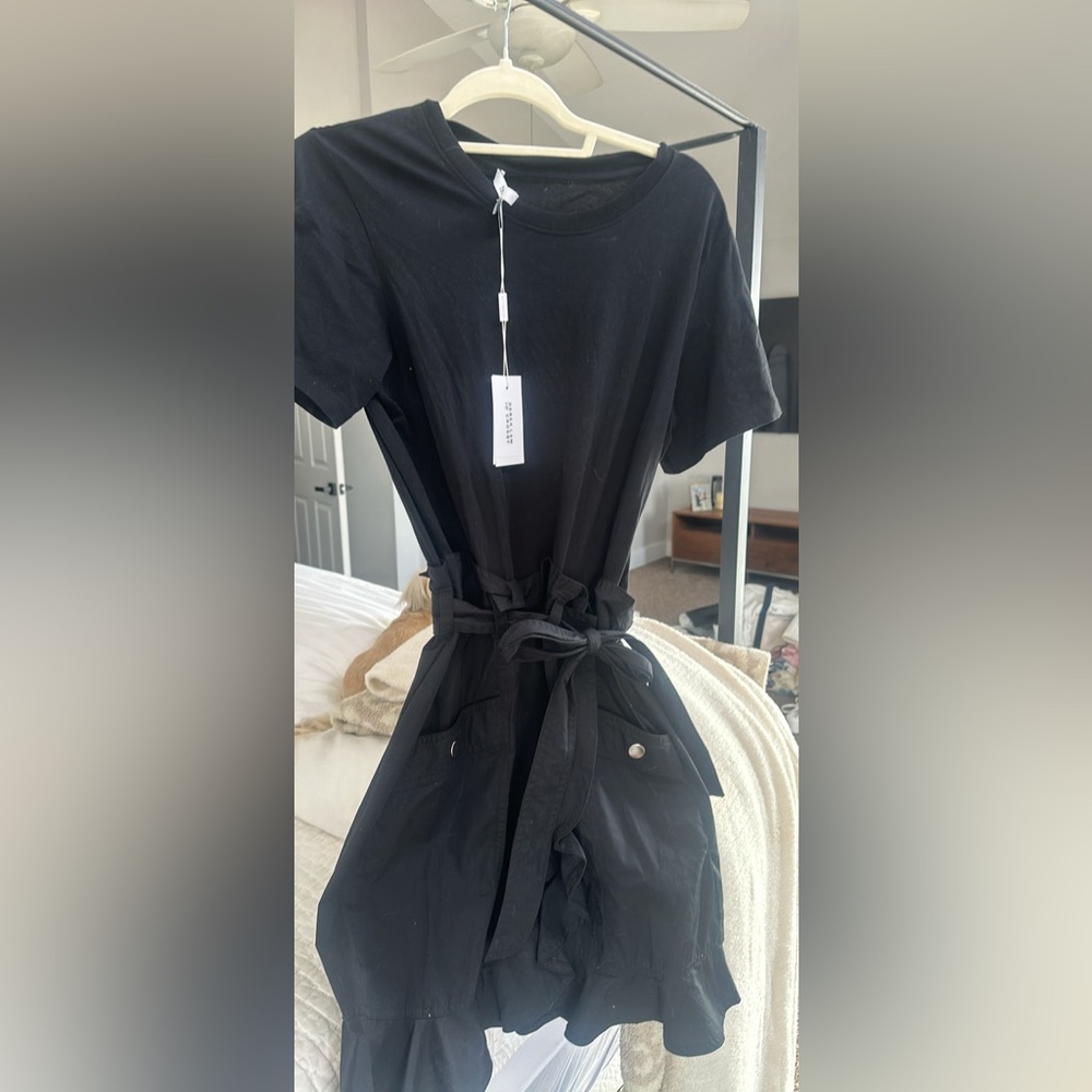10 Crosby Derek Lam Black Midi Dress